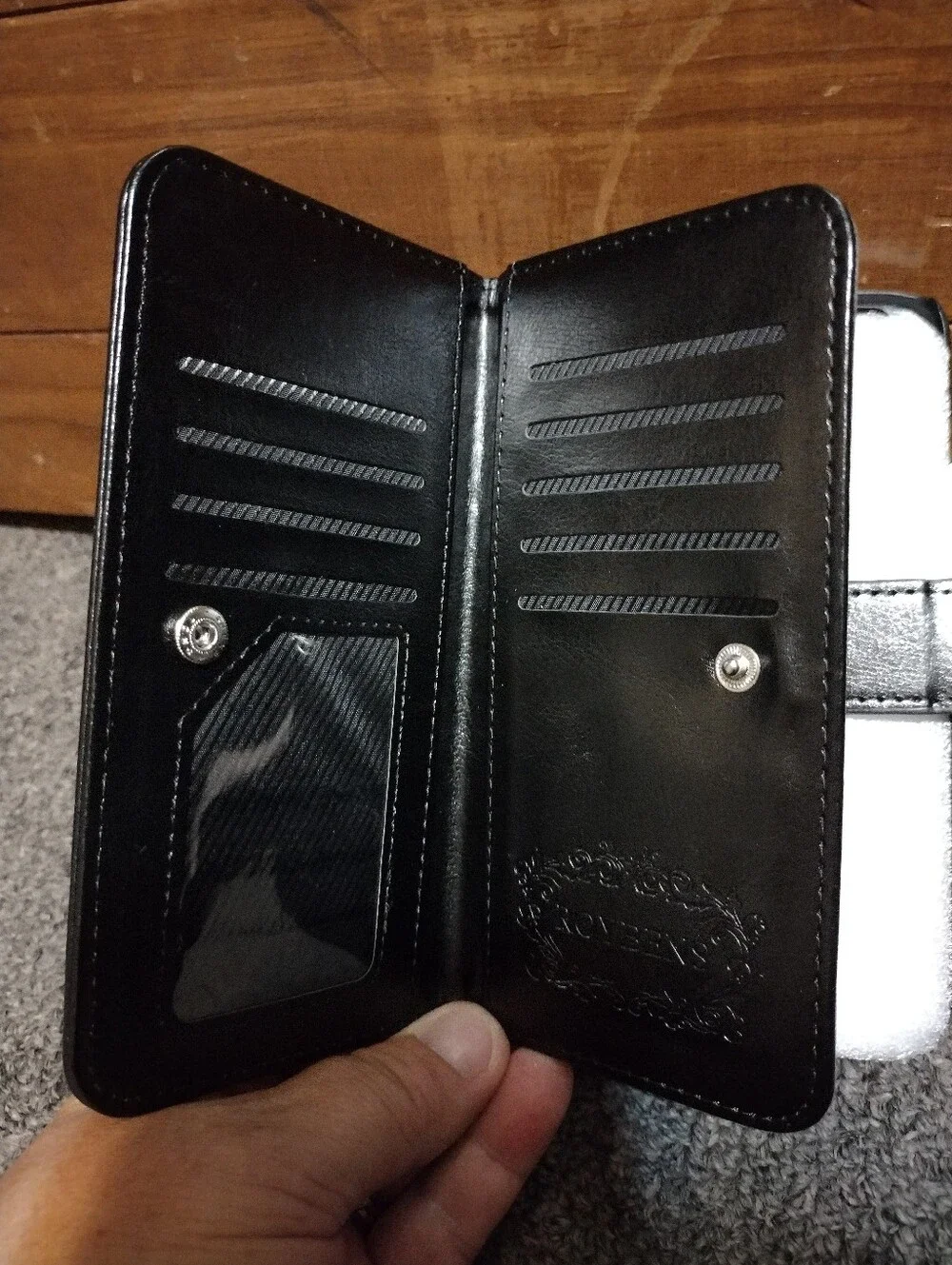 Apple iPhone 6 Or 6S Or Similar Phone Black Wallet 5.5